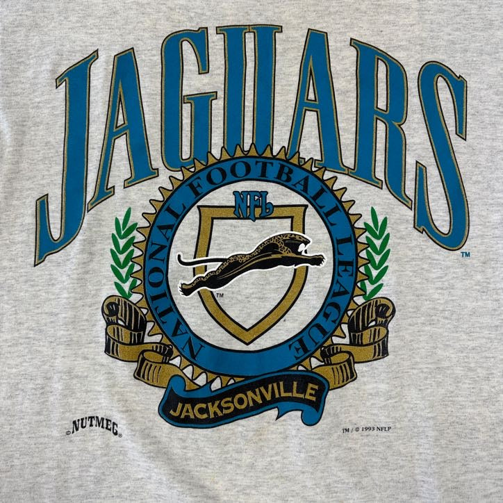 Vintage Jacksonville Jaguars T Shirt Tee Nutmeg Mills Made USA