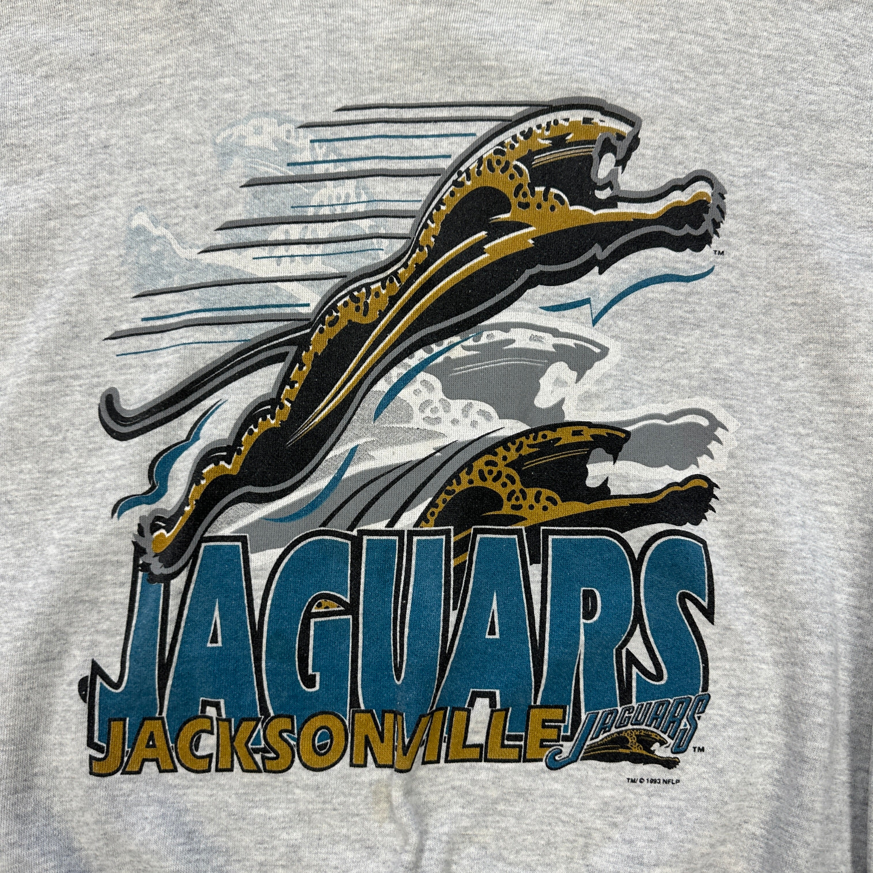 Jacksonville Jaguars NFL Vintage Banned Logo 50/50 Crew Neck