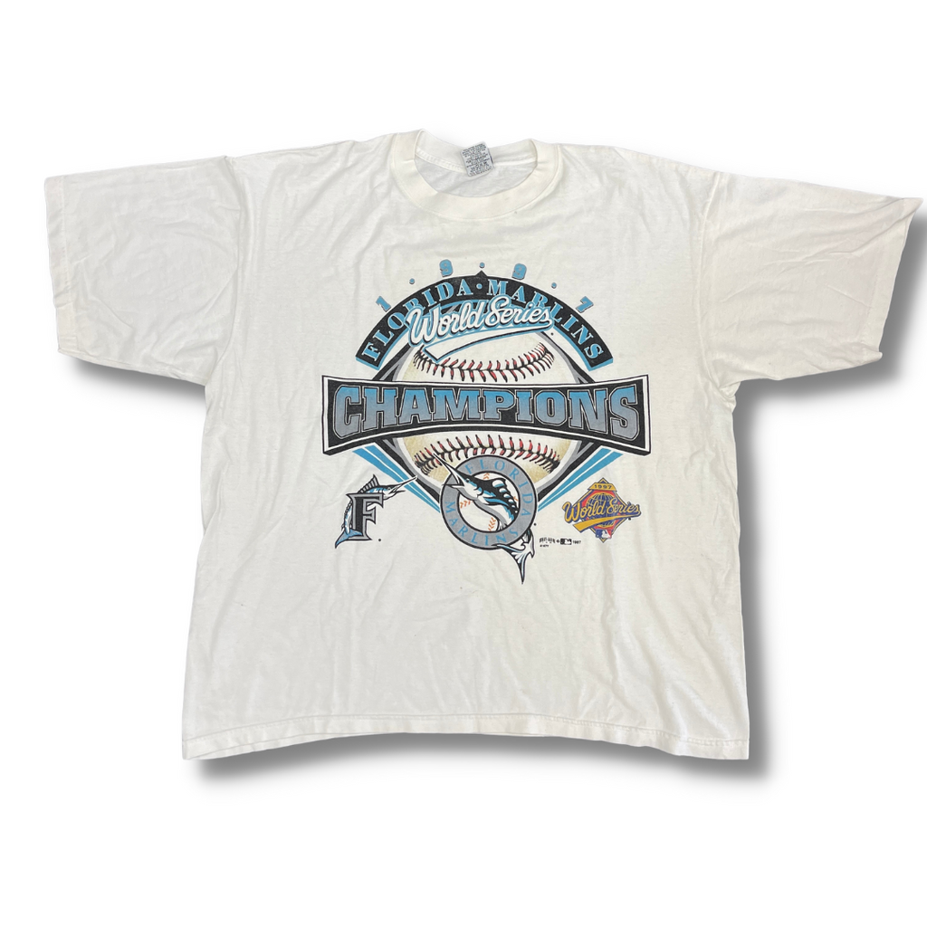 Vintage 1997 World Series Champion Florida Marlins T Shirt (Size M) NWT —  Roots